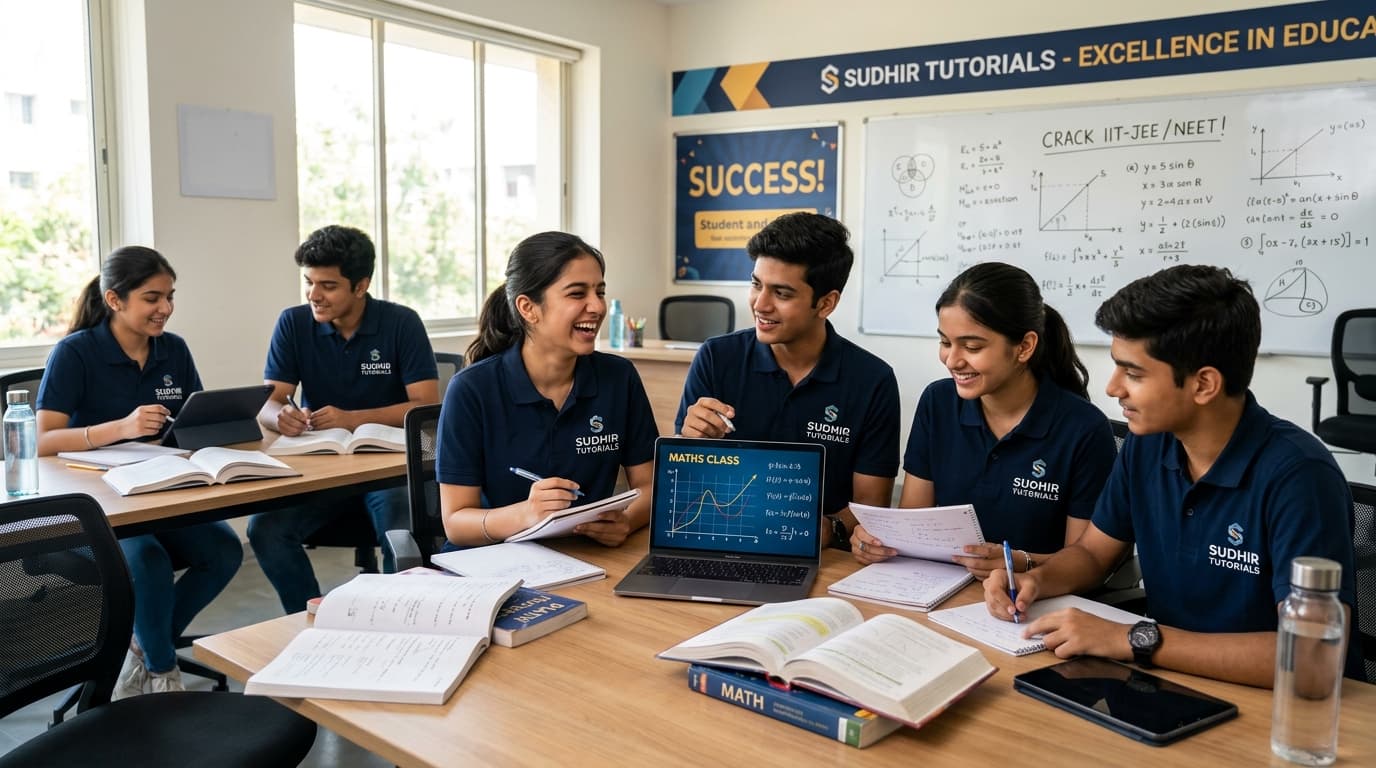 Sudhir Tutorials Enrolled Students Studying in Official Branded Uniform T-Shirts